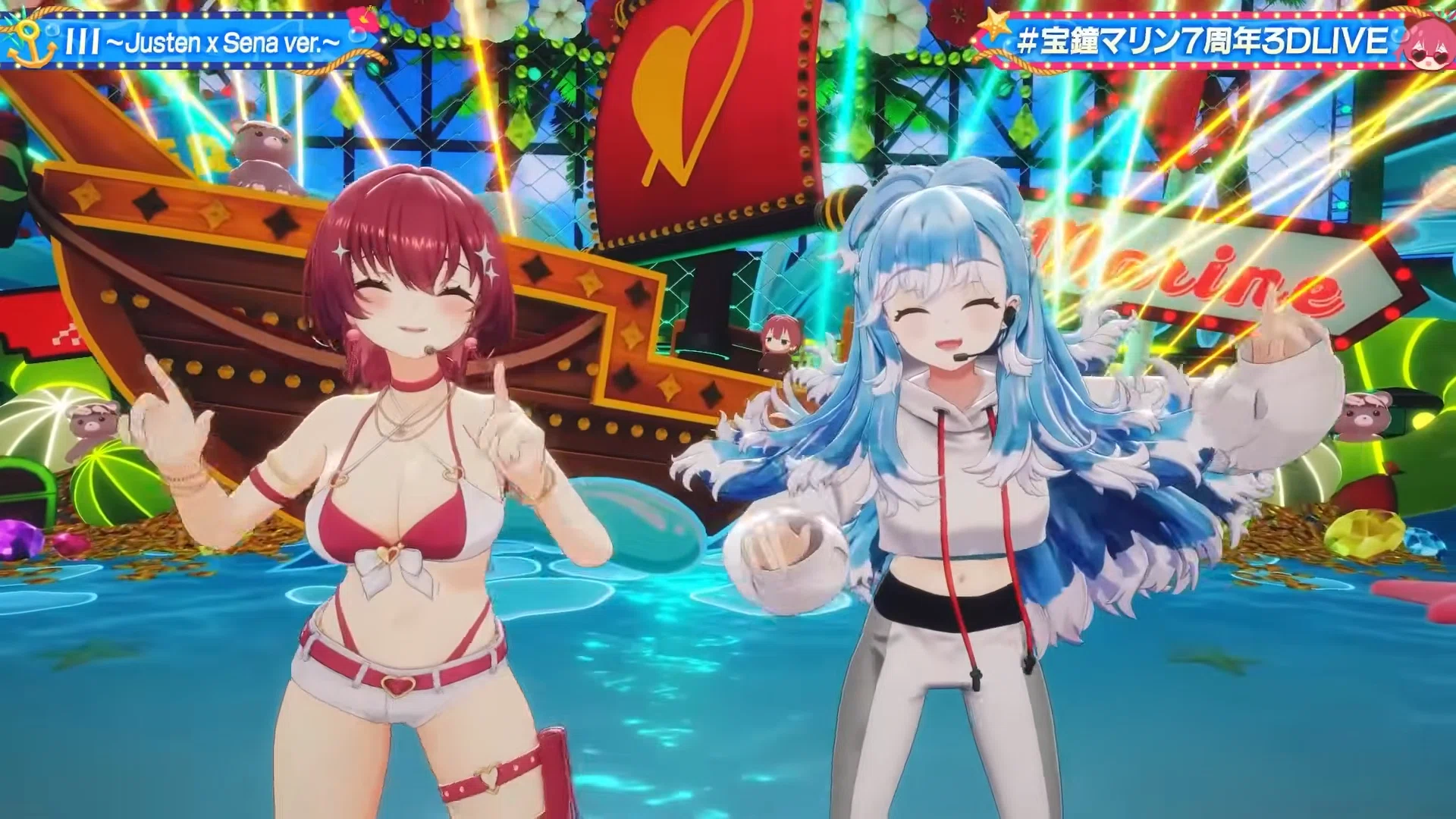 ホロライブ】水着×ショートに全一味が限界化！宝鐘マリン7周年3Dライブ