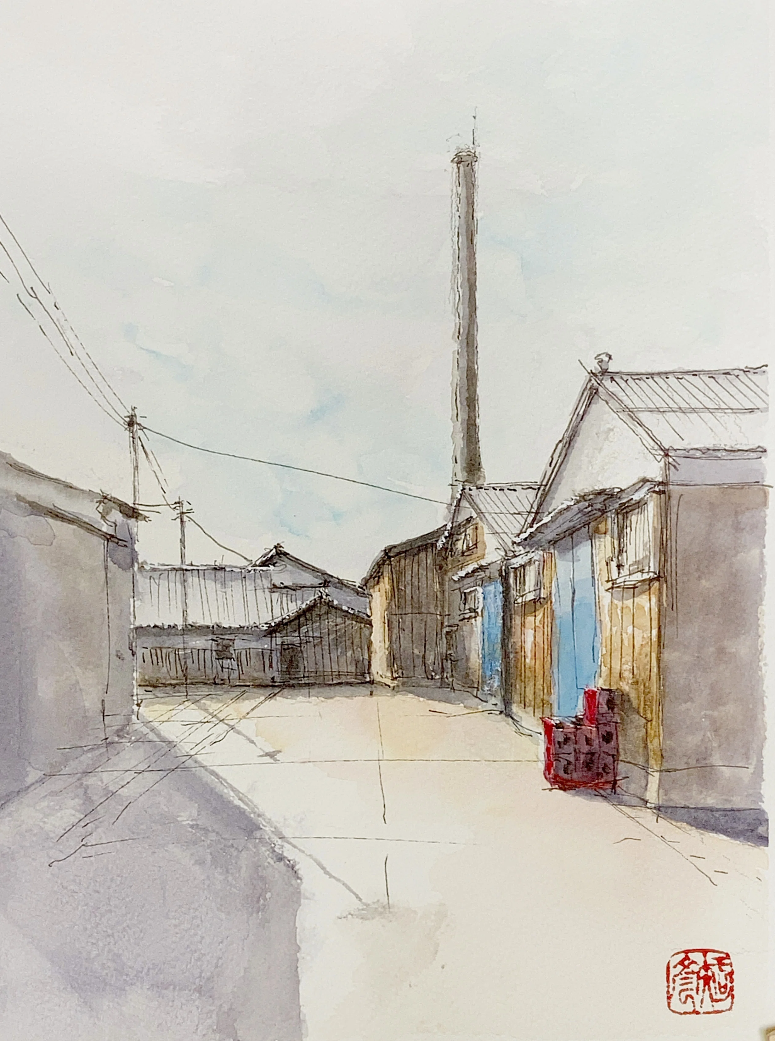 水彩画183】旅の思い出：氷見、富山 ｜tatatotoya