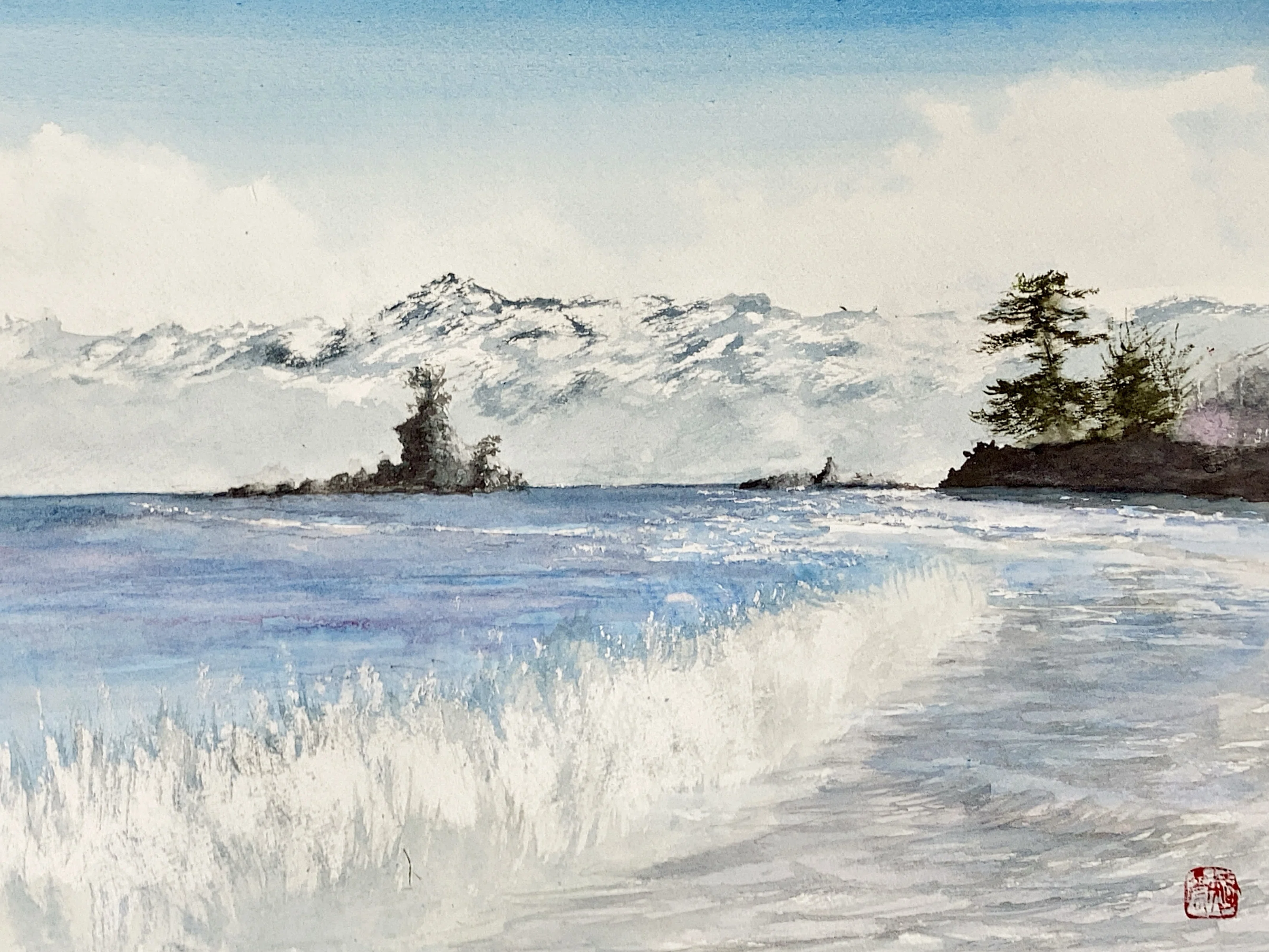 水彩画183】旅の思い出：氷見、富山 ｜tatatotoya