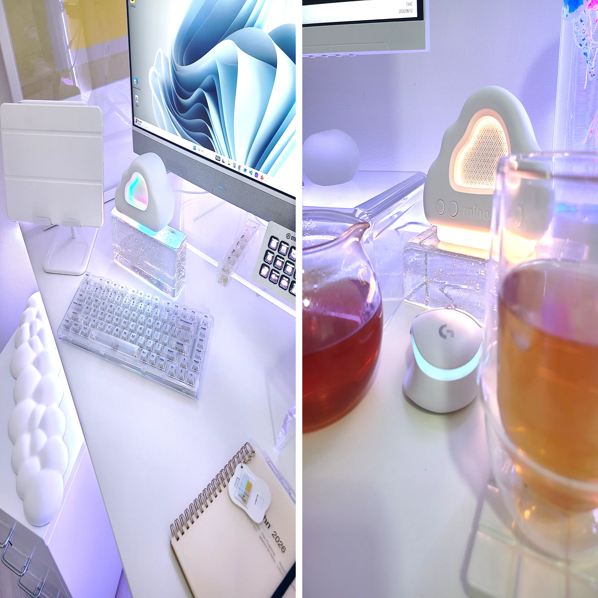 ビジュ最強！白デスク派必見のスピーカー”minotel cloud”✨＠white