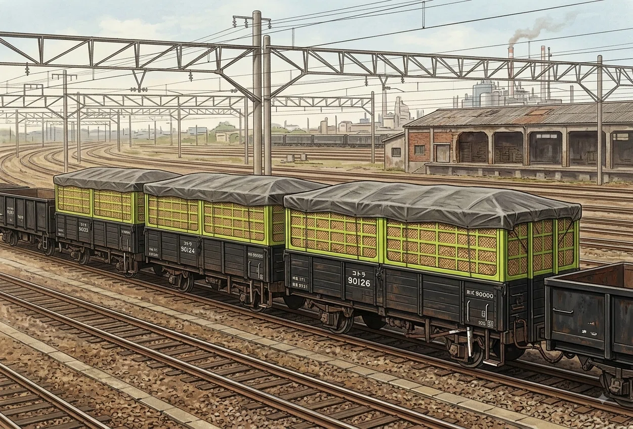 貨物輸送今昔 第39話 【鉄道貨物今昔】緑のカゴを背負った珍貨車「トラ
