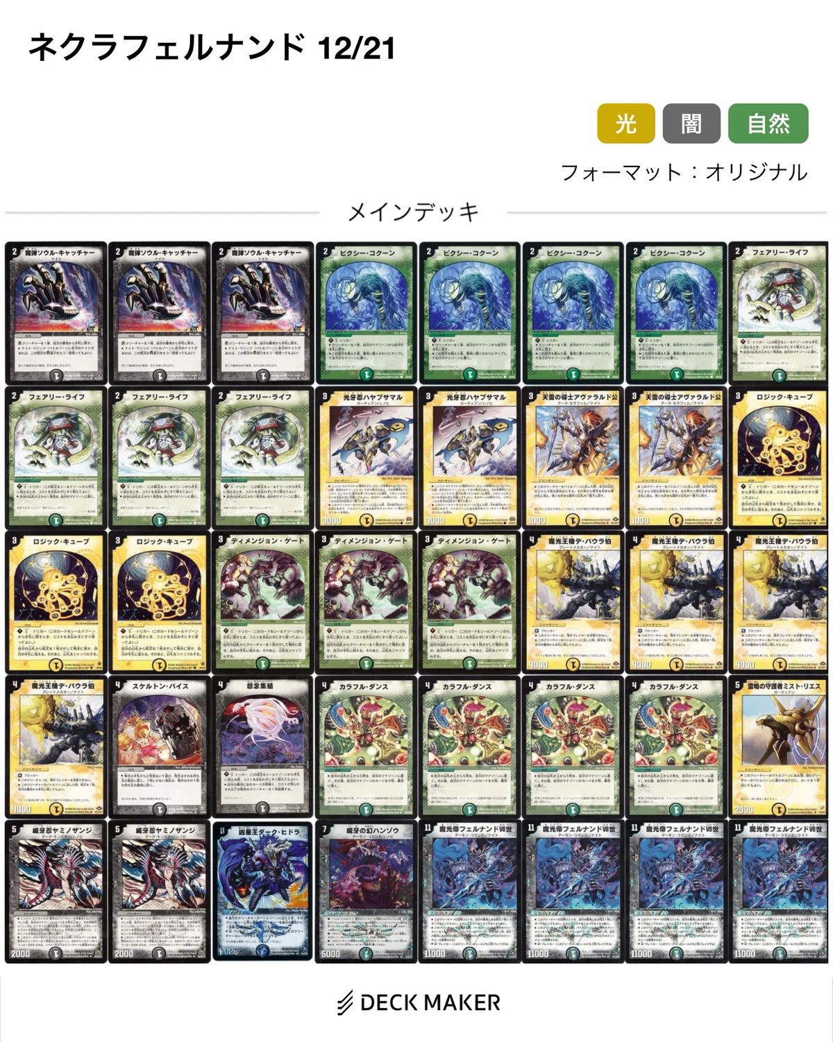 デュエマクラシック08　ネクラフェルナンド　デッキ 環境適応ネクラフェルナンド - デュエマクラシック08 【8/12 Masters
