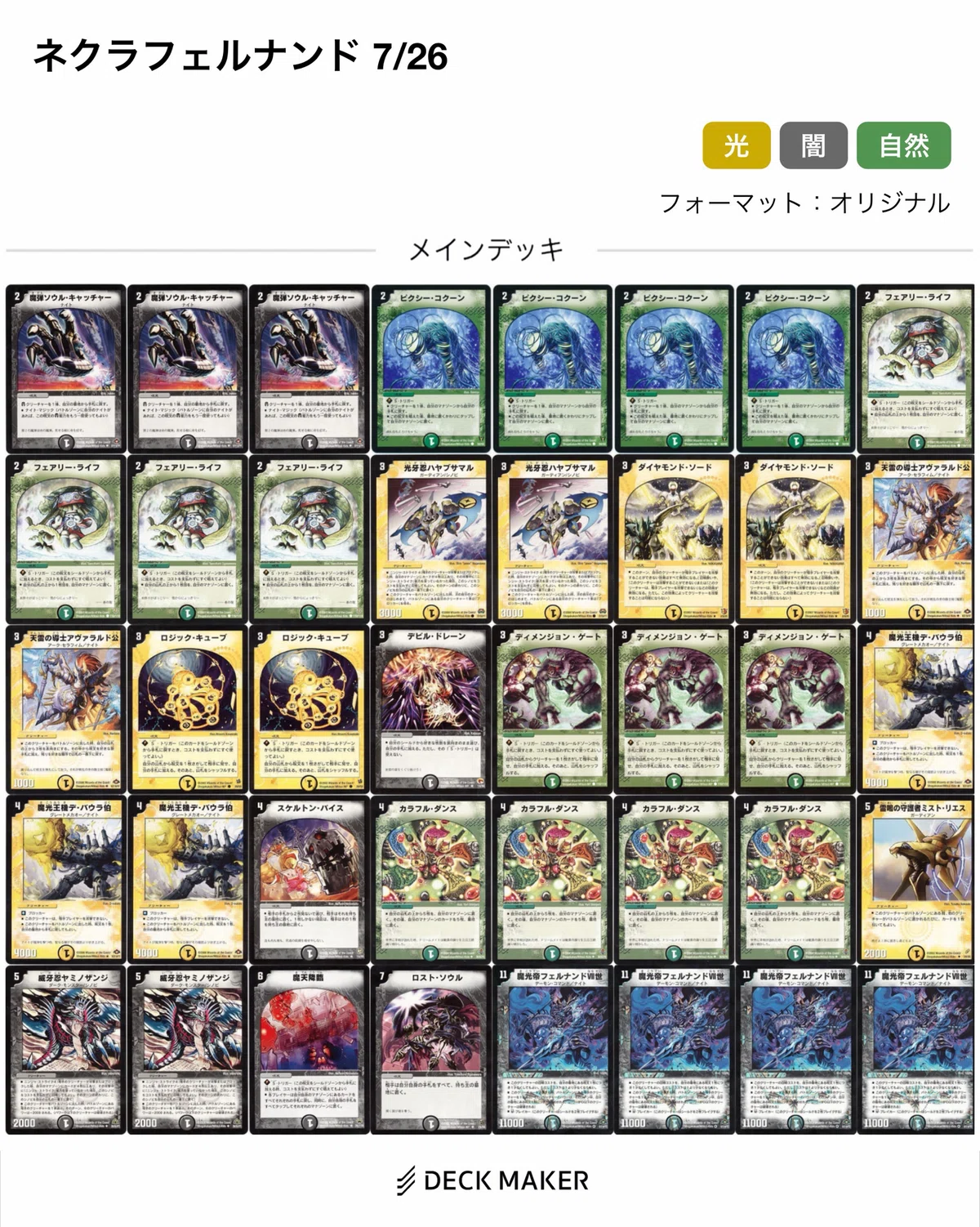 デュエマクラシック08　ネクラフェルナンド　デッキ 環境適応ネクラフェルナンド - デュエマクラシック08 【8/12 Masters