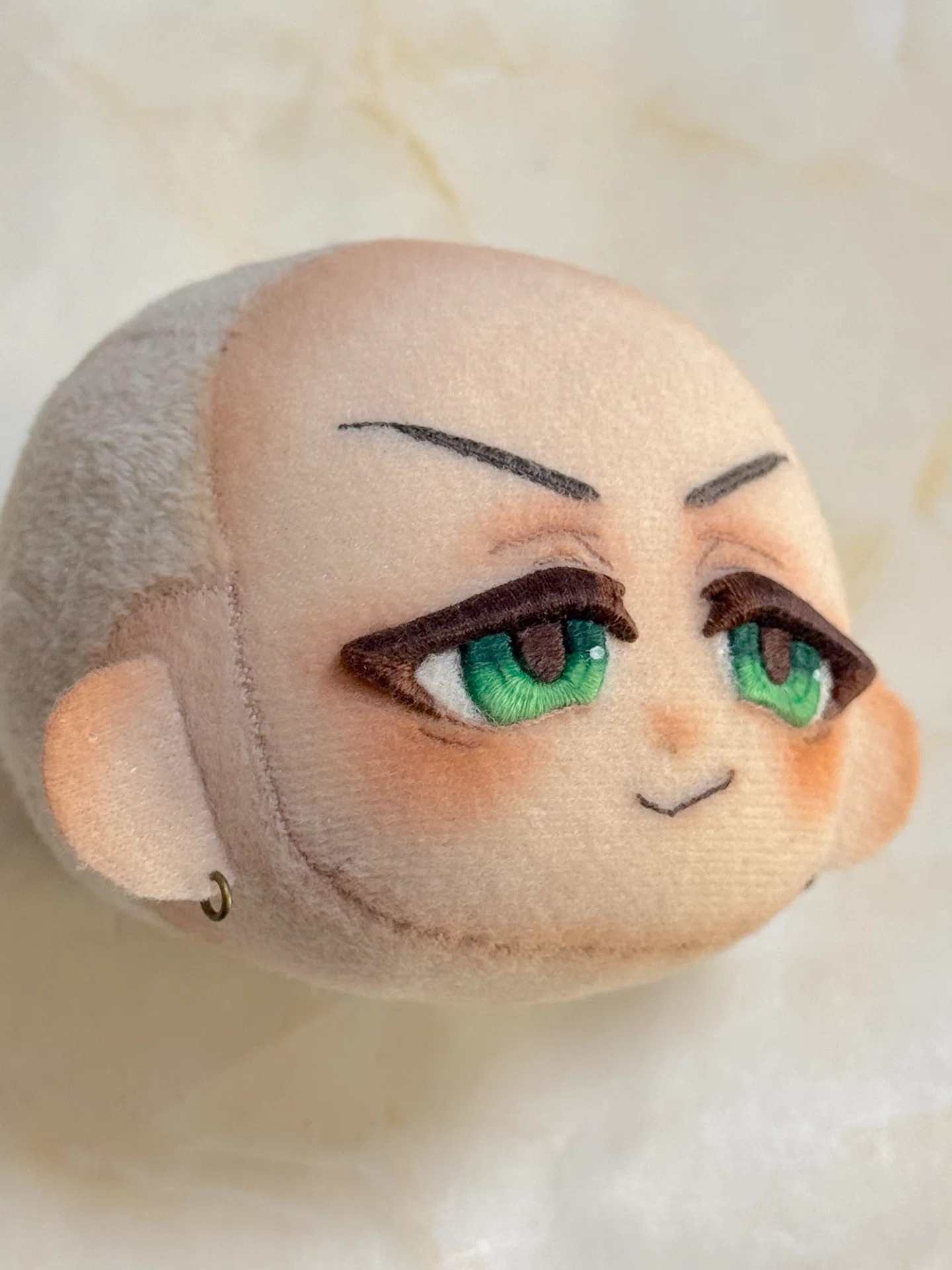 自作ぬいぐるみ・まつ毛の男の子 立体的なぬいぐるみのまつ毛の作り方｜LINK