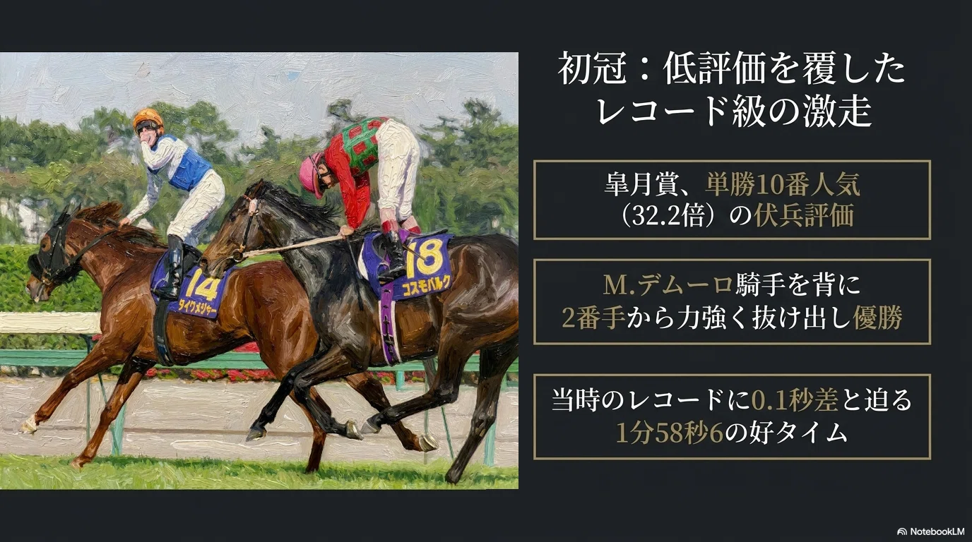 【期限切れ単勝馬券 】　2歳新馬　ダイワメジャー ダイワメジャー -喉鳴り手術を乗り越え、掴んだG1・5勝-｜ハサミおじさん