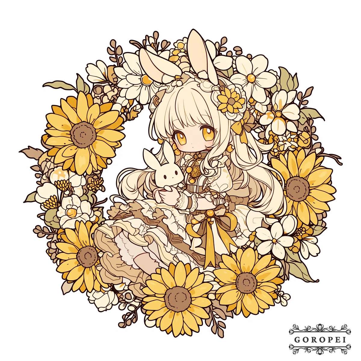 Flowers and a Little World] No. 009 Gerbera's Smile｜ごろぺい｜鎧