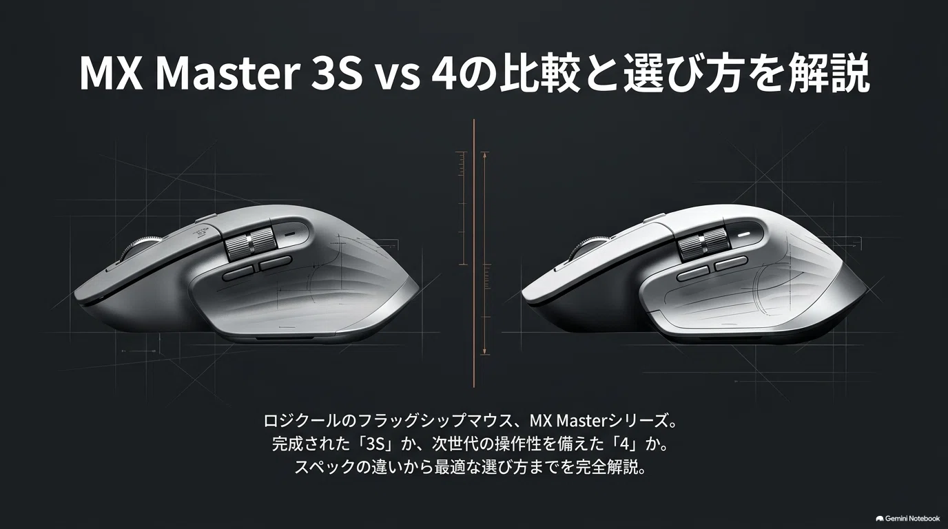 MX Master 3S vs 4の比較と選び方を解説｜「徹底比較」プロダクト分析man