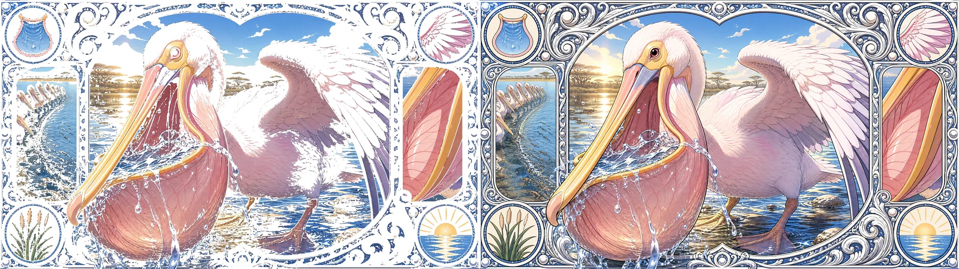 描く海鳥】きょうの6つの空（ニシツノメドリ・エトピリカ・アオアシ