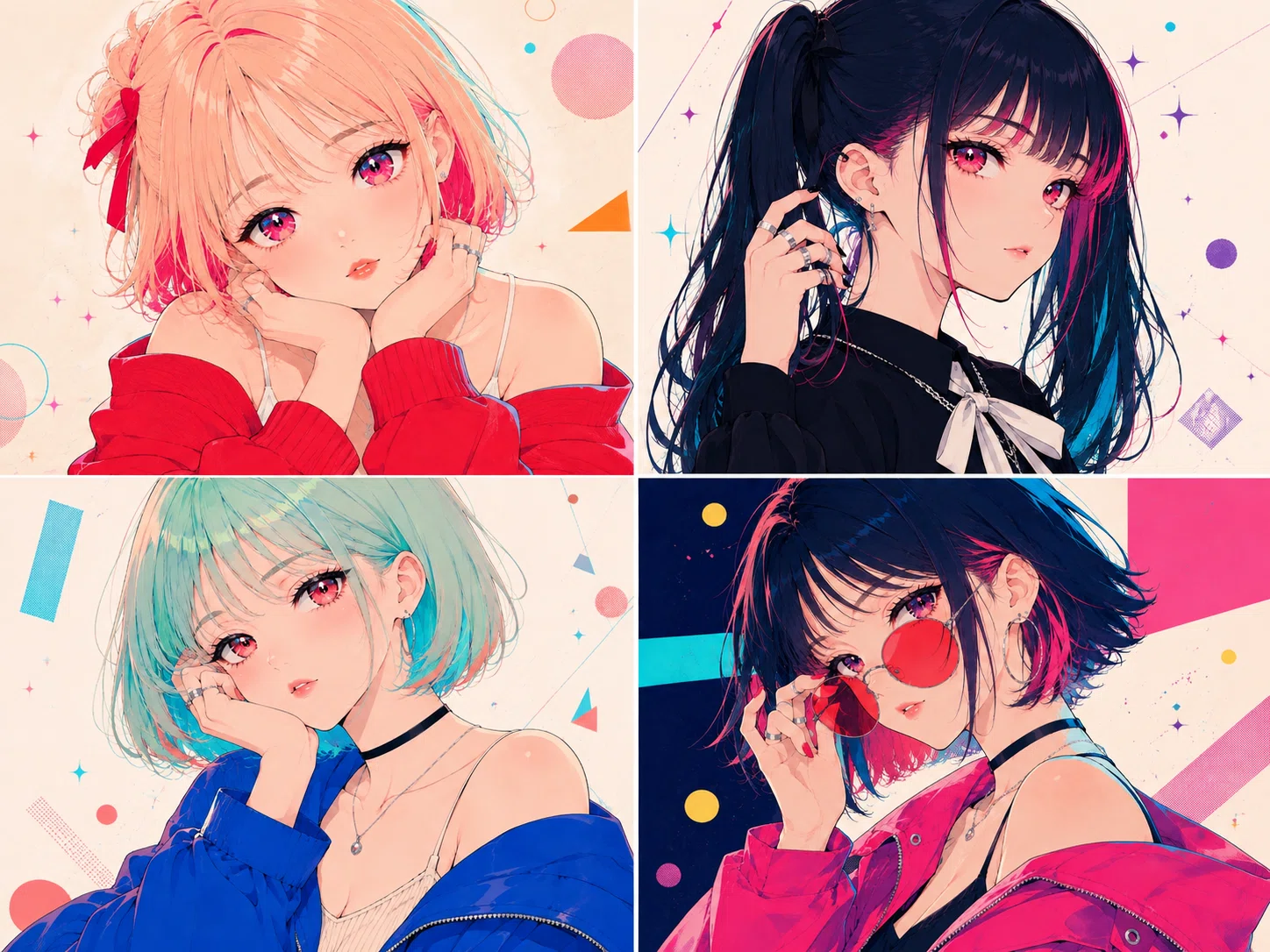 イラスト　ポップ画　アニメ　漫画　自作画 ChatGPTで描く、色が映えるポップイラスト｜プロンプト7選｜画像生成AI
