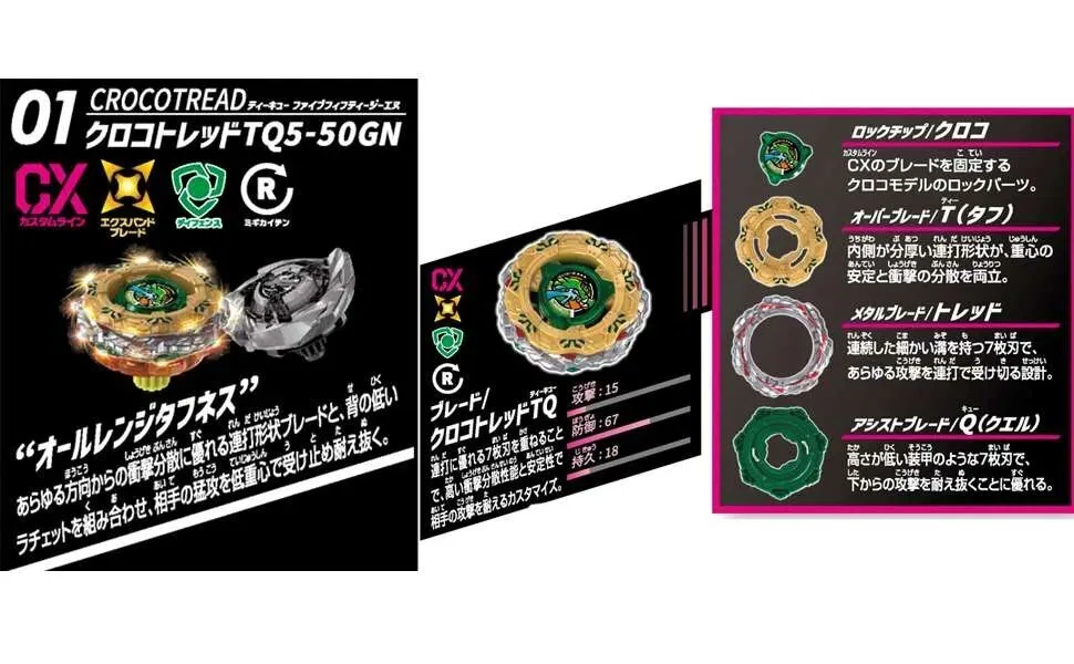 BEYBLADEX ベイブレードX : クロコトレッドTQ5-50GN｜ベイブレ雑記