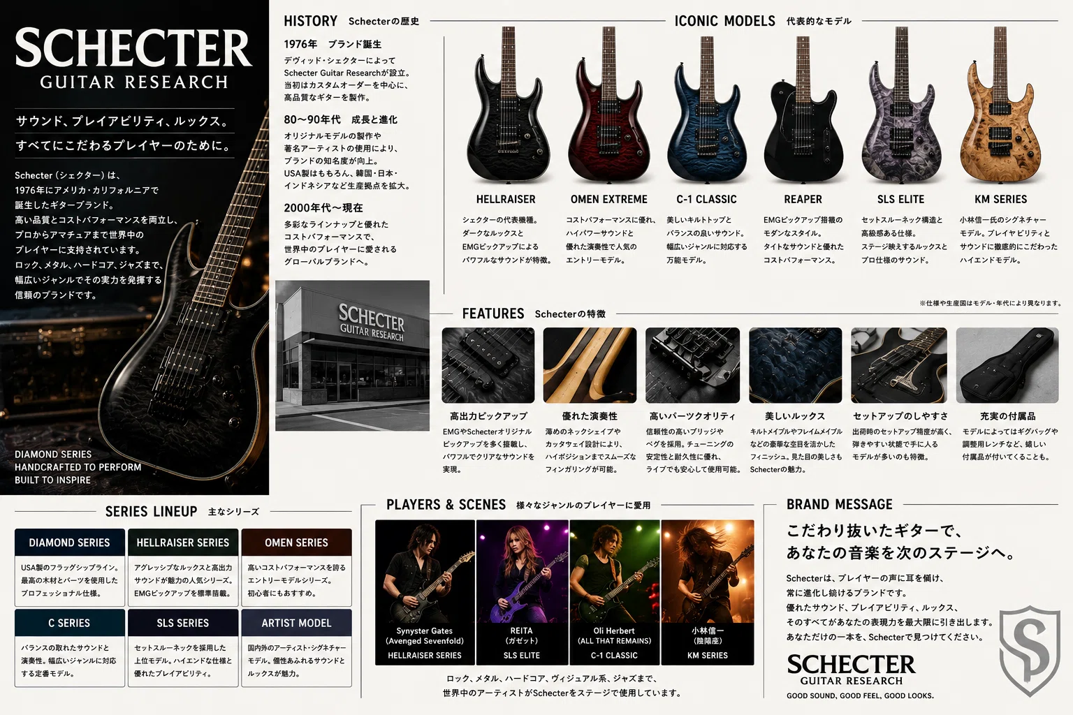 SCHECTER（シェクター）とは？ハードロックからメタルまで支持される高