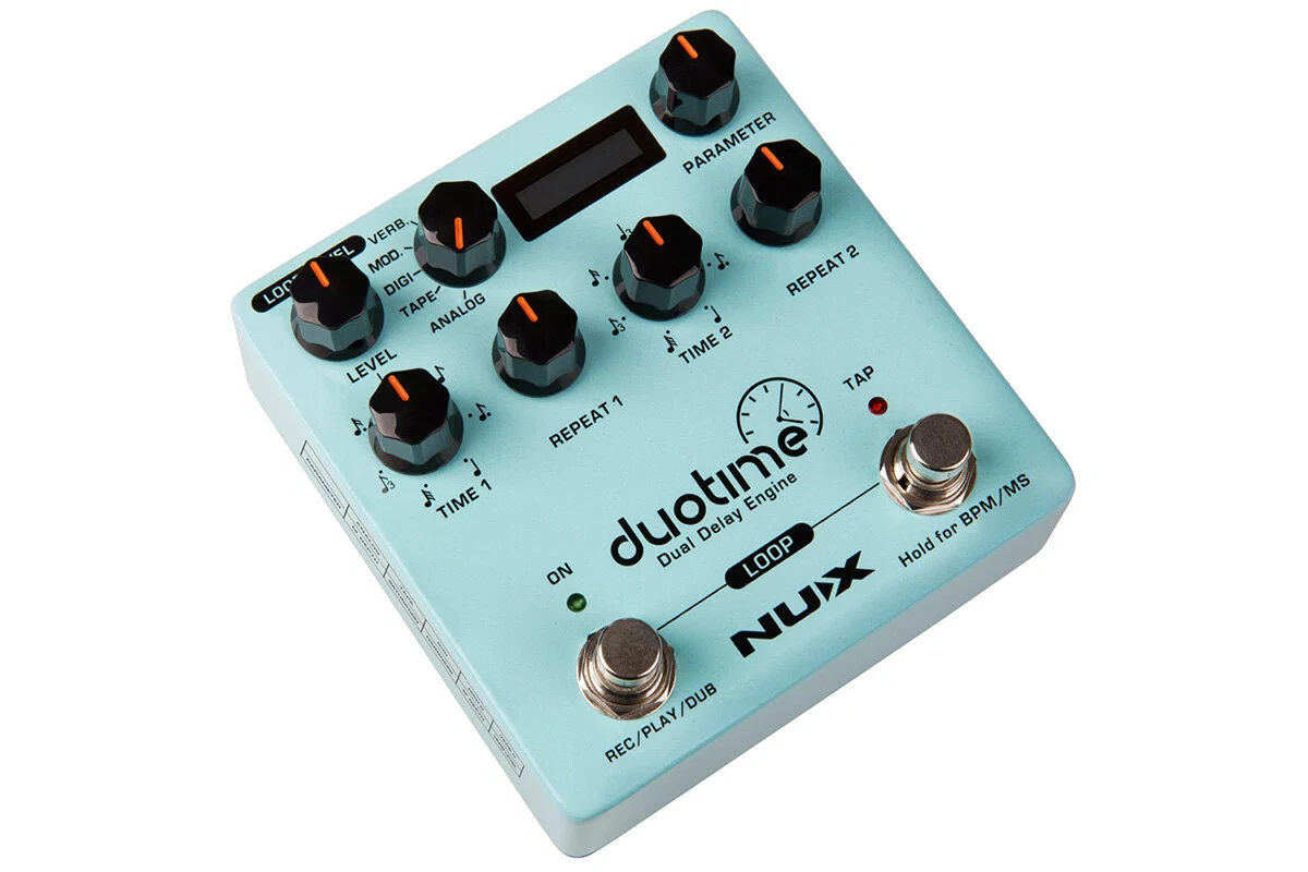 NUX duotime デュアルディレイエンジンエフェクターACアダプタ付き NUXによるデュアル・ディレイ・ペダル「Duotime」が台数限定特別価格