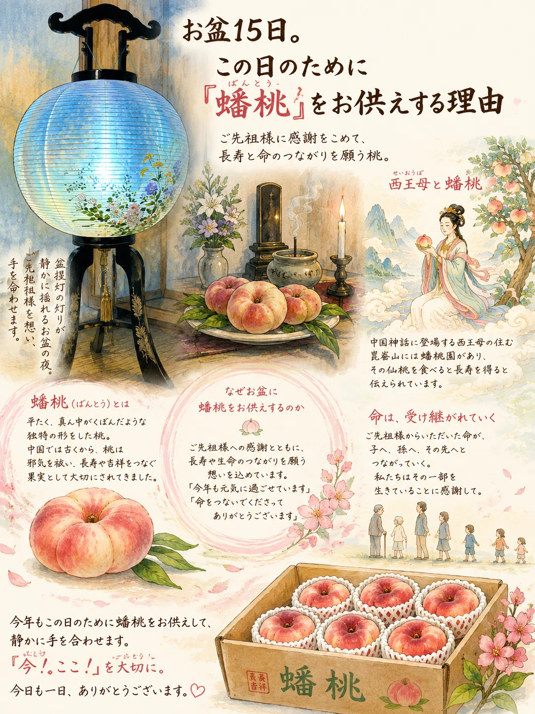 お盆15日。この日のために「蟠桃」をお供えする理由｜みっちゃん