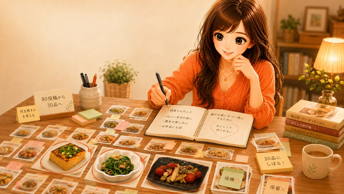 誰に届けたいか、試行錯誤しながらまとめている画像