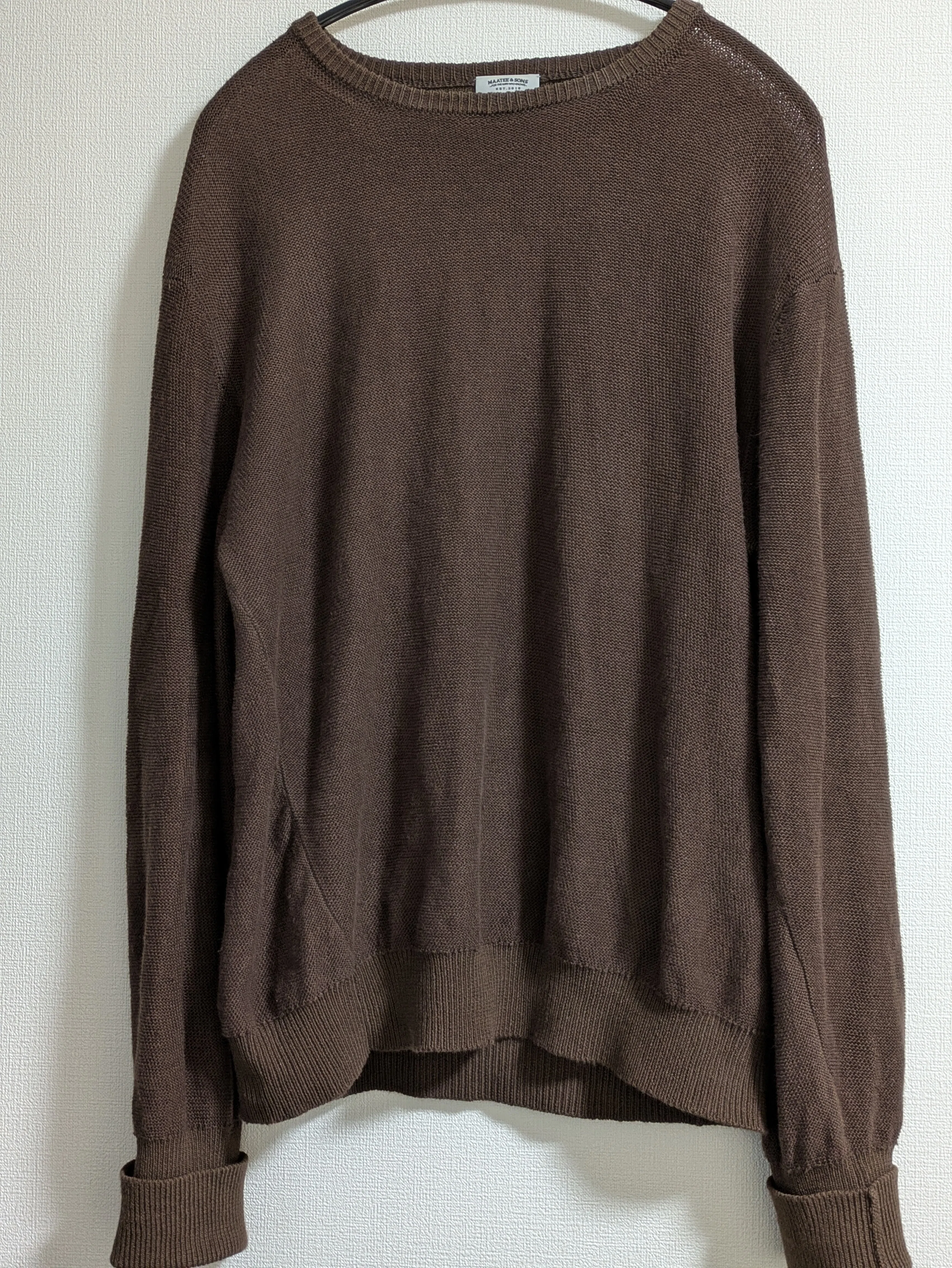 34| MAATEE&SONS 強撚LINENひょっとこ C/N ブラウン ｜つか