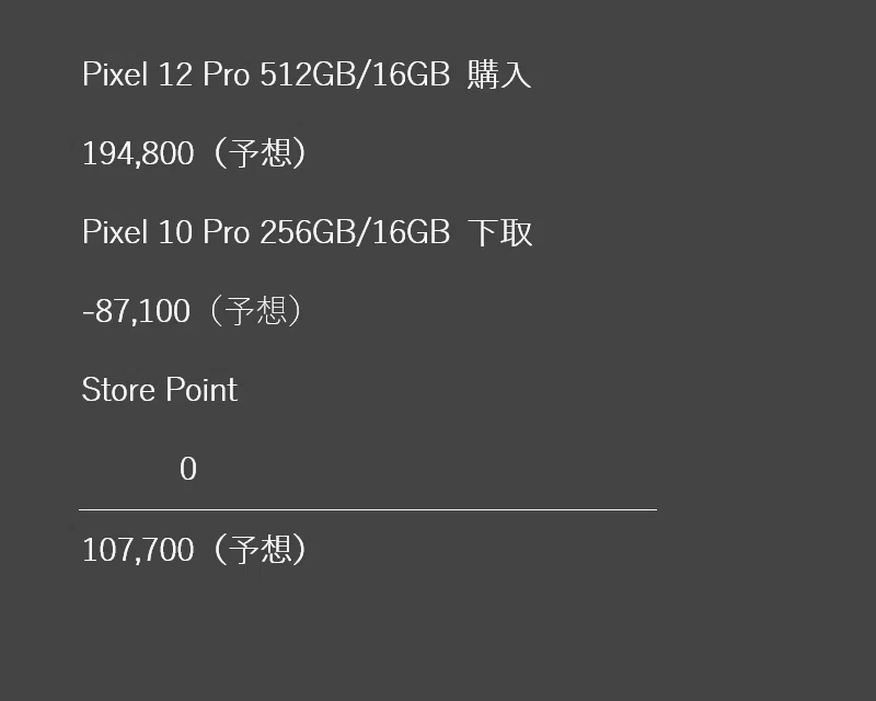 微妙な調整してきたGoogle Storeに押し負けてPixel 11Proをポチる