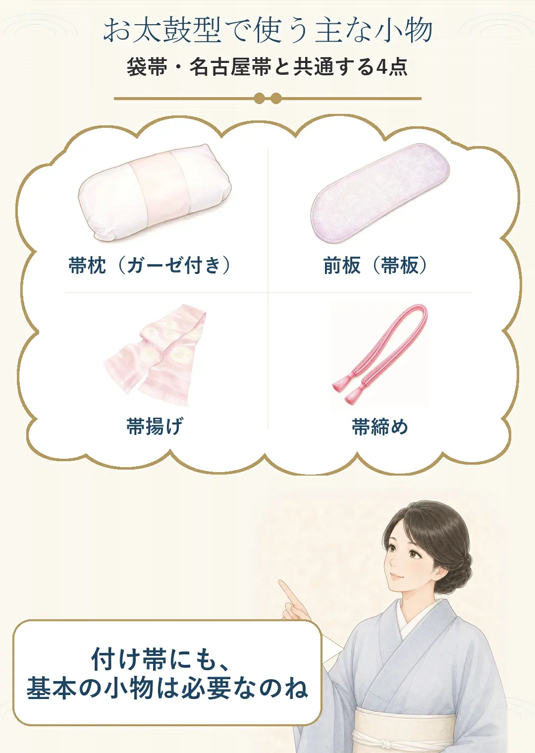 付け帯（作り帯・つけ帯）の選び方｜きもの北條