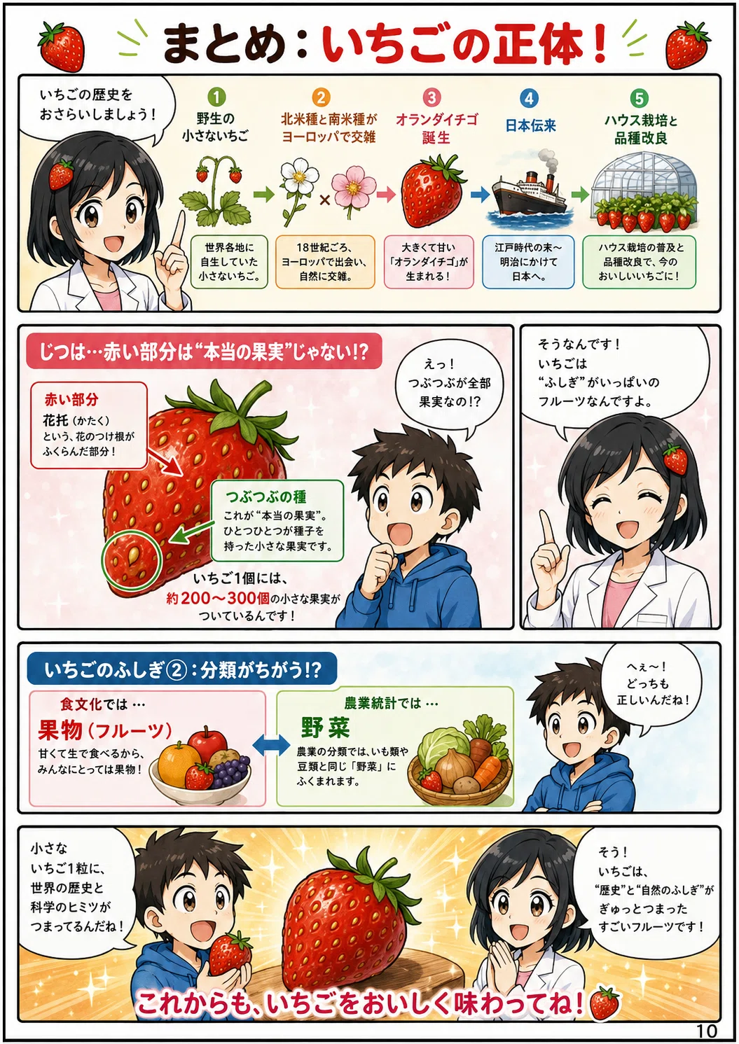 🍓いちごは世界を旅して生まれた。漫画でわかる「いちご300年の歴史
