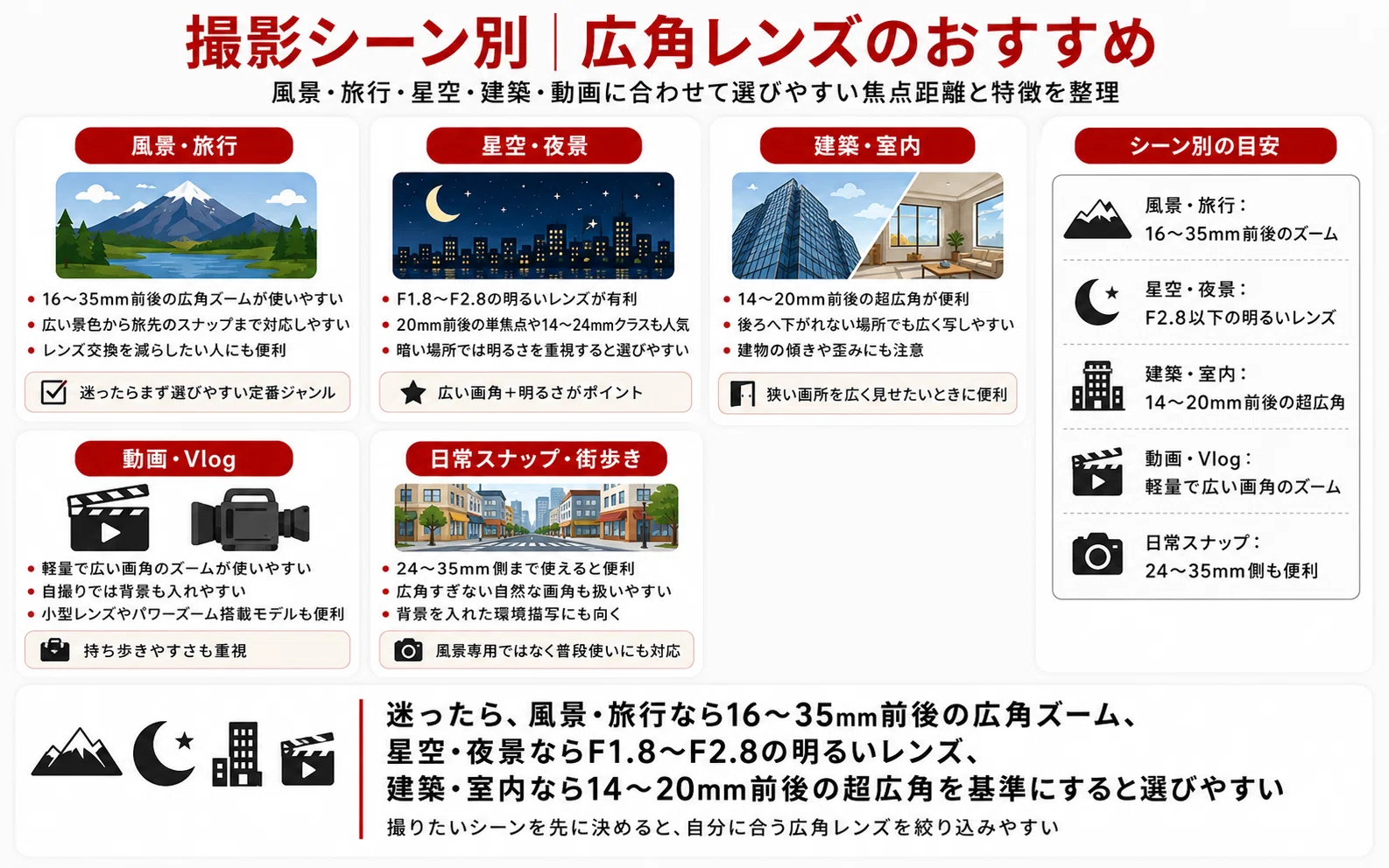 初心者向け】広角レンズおすすめ18選｜風景・星空・旅行に合う選び方を