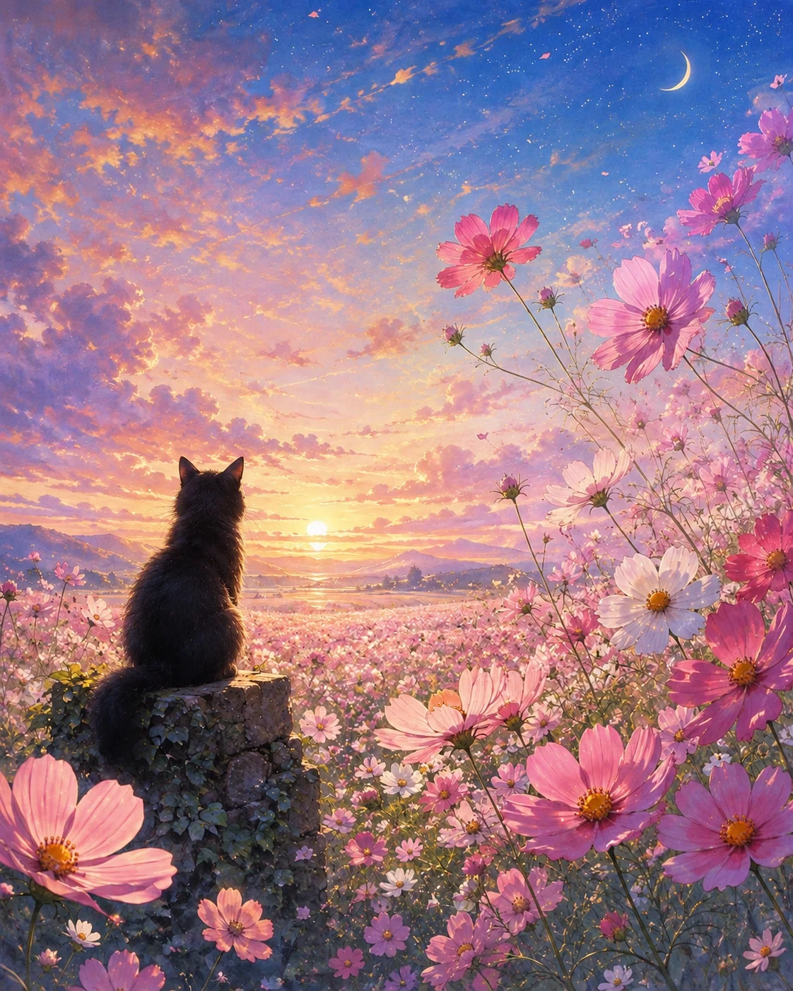 秋の色彩 連作【黒猫が案内する摩訶不思議な世界】ChatGPTで描く非日常