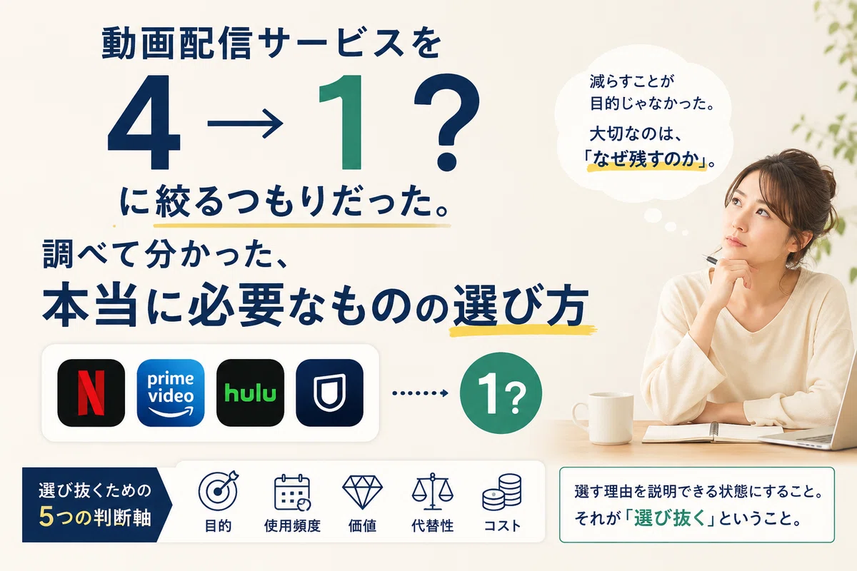 動画配信サービスを「4→1」に絞るつもりだった。調べて分かった、本当に必要なものの選び方|KKKQueen
