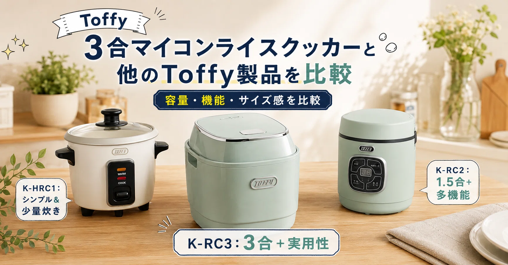Toffy 炊飯器 ミニ圧力鍋 マイコン炊飯器 公式オンラインショップ