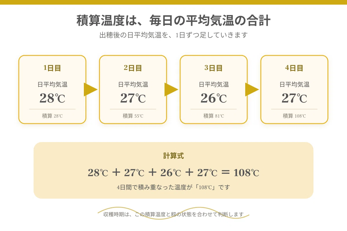 米 積算 温度