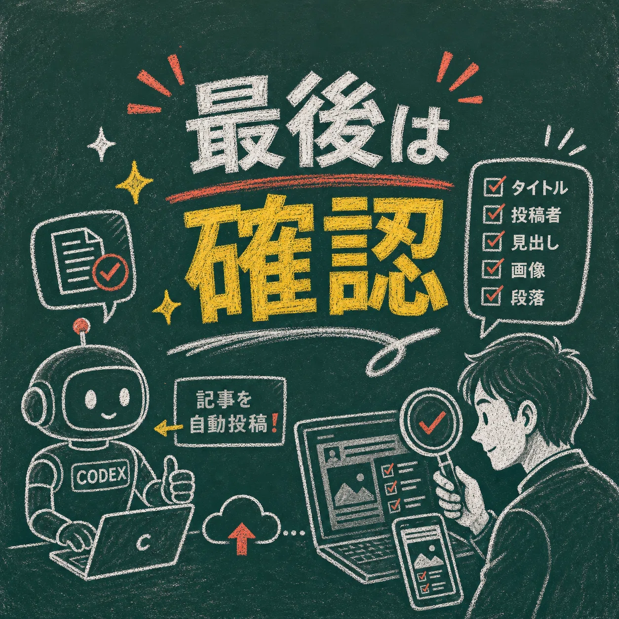 自動投稿と最後の品質確認