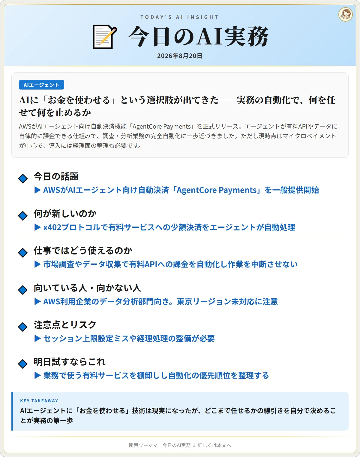 AIに「お金を使わせる」という選択肢が出てきた——実務の自動化で、何を