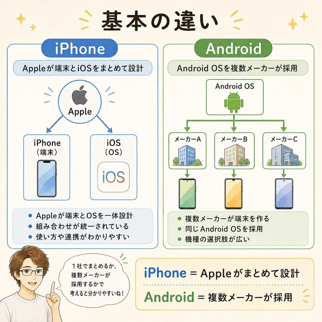 android iphone 違い