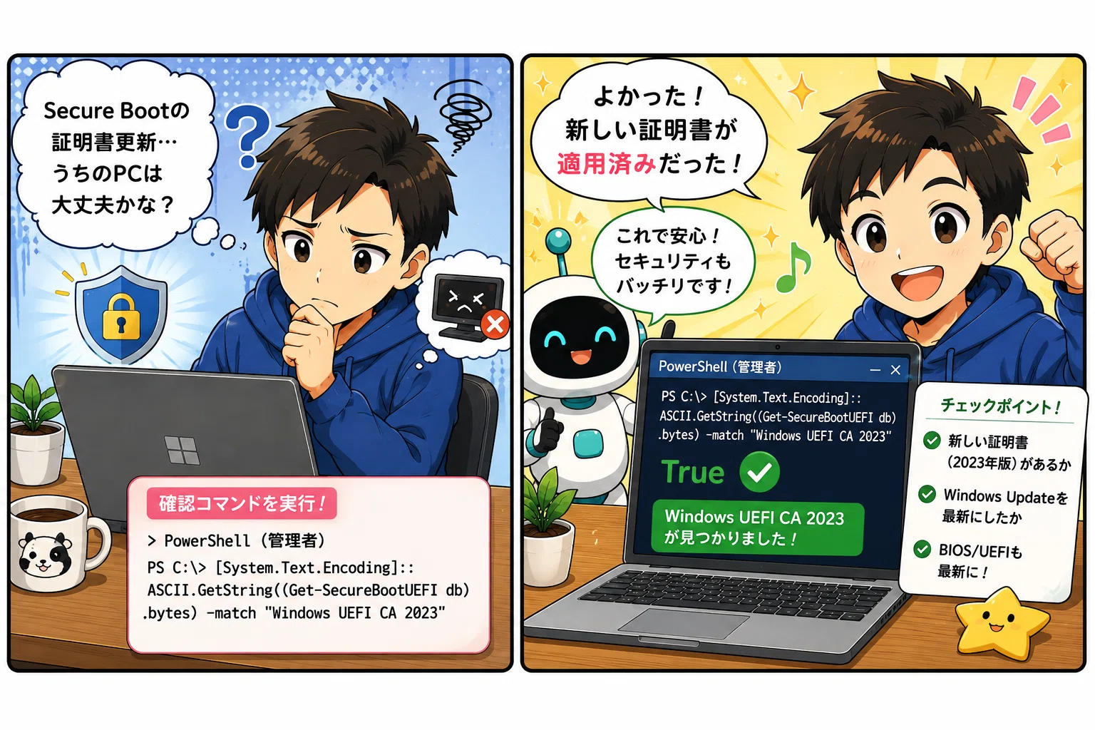 WindowsのSecure Boot証明書更新確認方法！｜中古パソコン屋のナベキン
