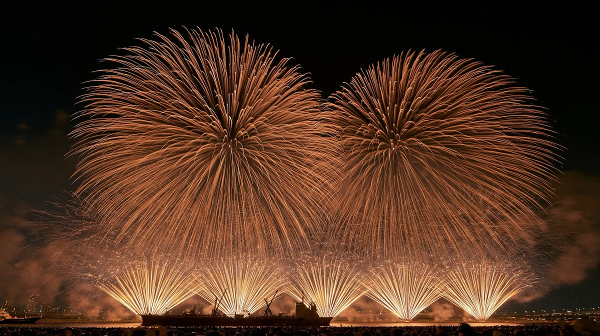 あいびより。花火大会大成功！最後に大きな花火を🎆【AIイラスト｜みんなのフォトギャラリー】｜あいびより。AIクリエイターの日常🐾