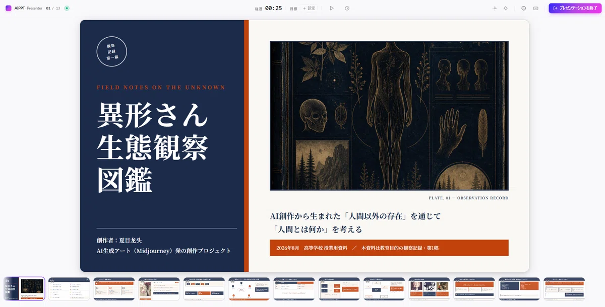 AiPPT　エージェント作成プレゼンテーション画面画像