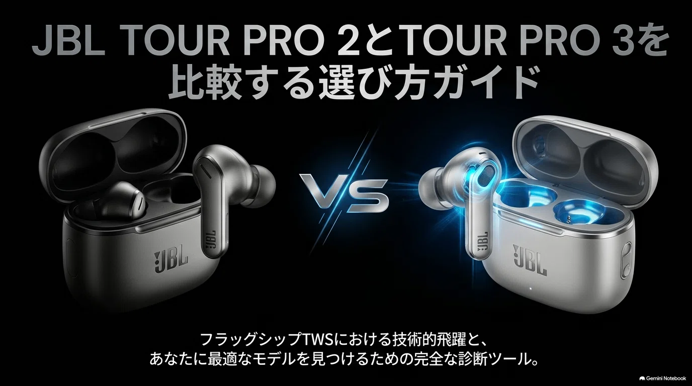 JBL TOUR PRO 2とTOUR PRO 3を比較する選び方ガイド｜「徹底比較
