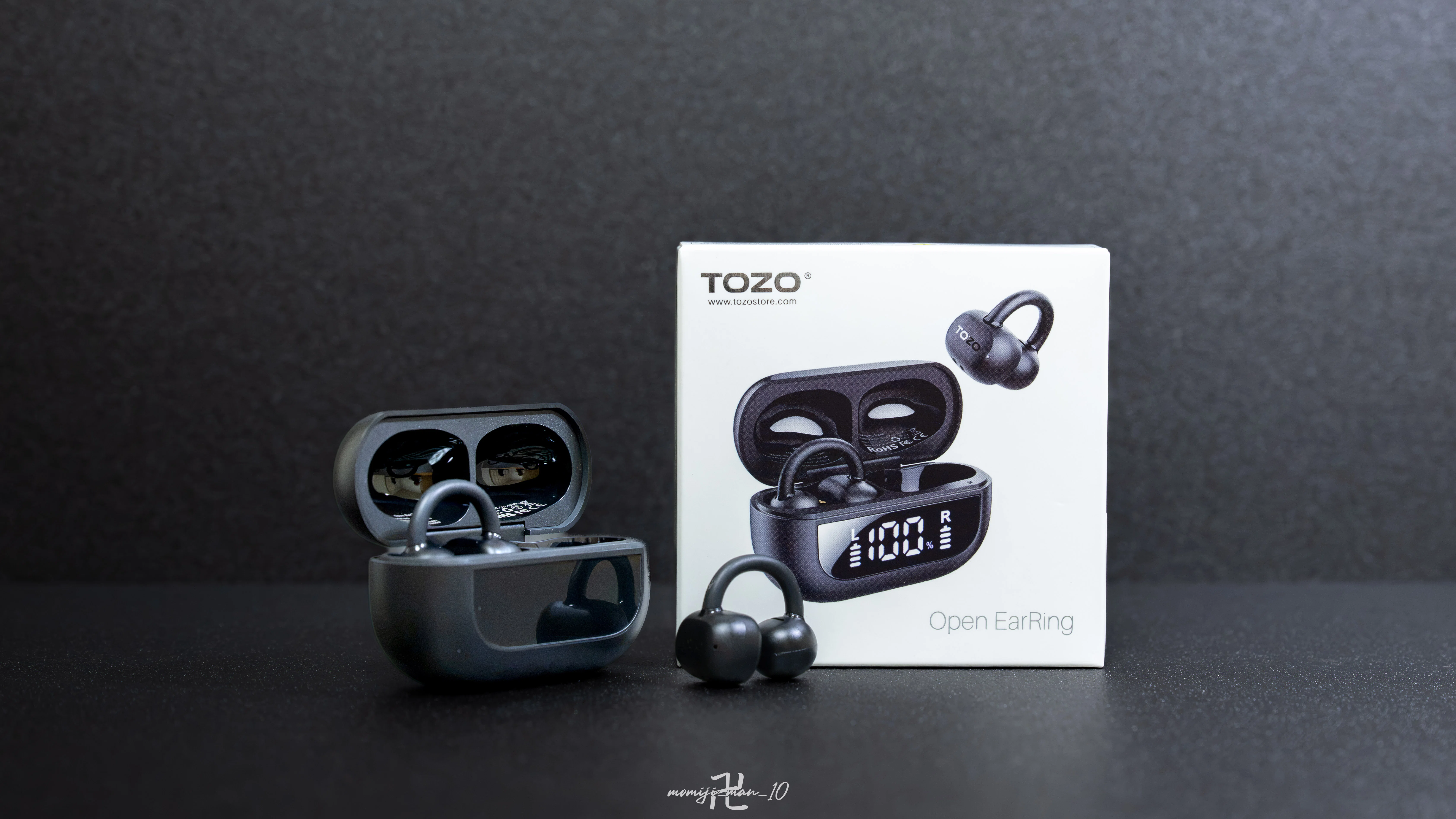 耳を塞がないちょっと珍しいイヤーカフ型ワイヤレスイヤホン「TOZO