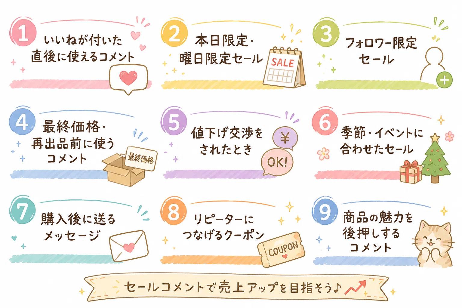 購入される🎁セールコメント集｜まり｜40～50代から始めるメルカリ生活
