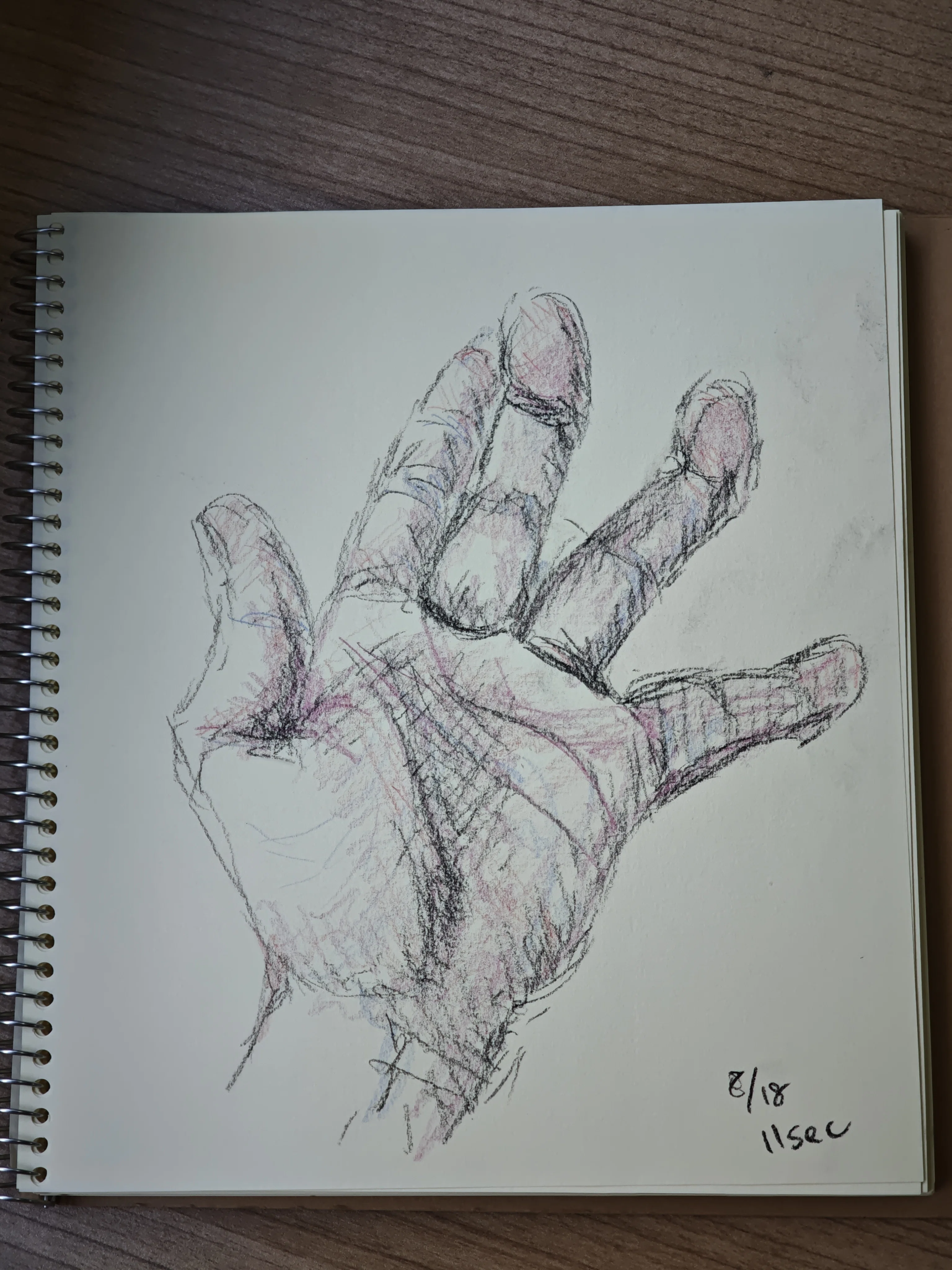 昼休み お絵描き 第11週 手を描き続ける｜うっちぃ