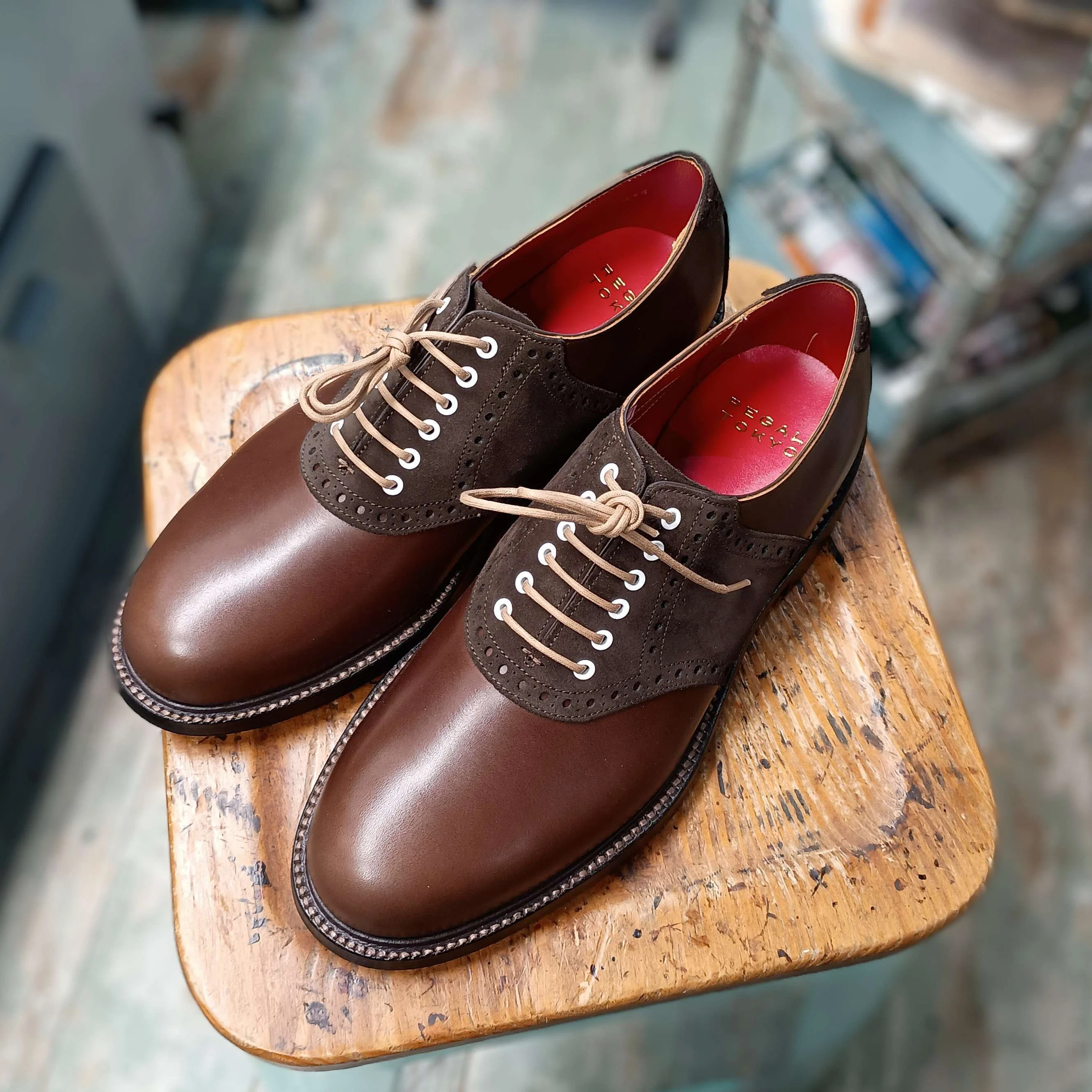 ハーフラバー/ハーフソール】REGAL TOKYO Saddle Shoesハーフラバー