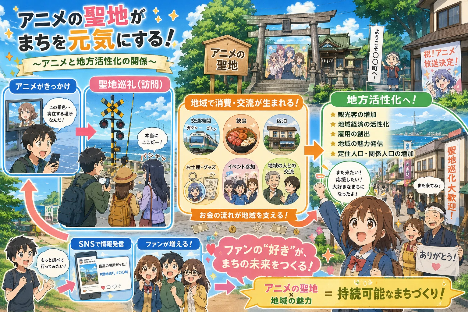 アニメ聖地巡礼の行動特徴と地域施策 事例からの考察 🇯🇵アニメの聖地と地方活性化(日本語・英語)｜アメリカ経済論