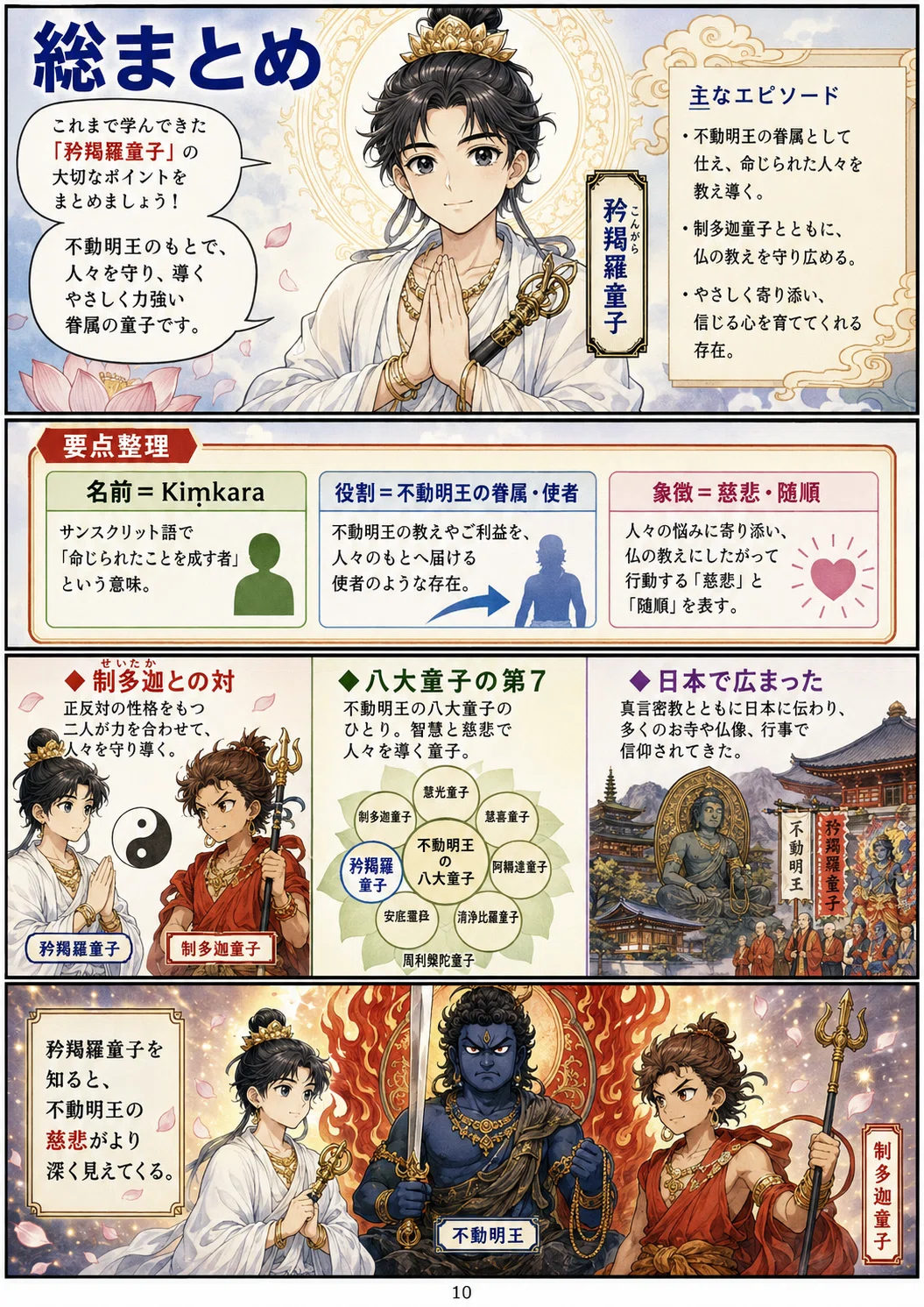 なぜ不動明王の隣で合掌している？ 矜羯羅童子の正体』｜GPT漫画で学ぼう