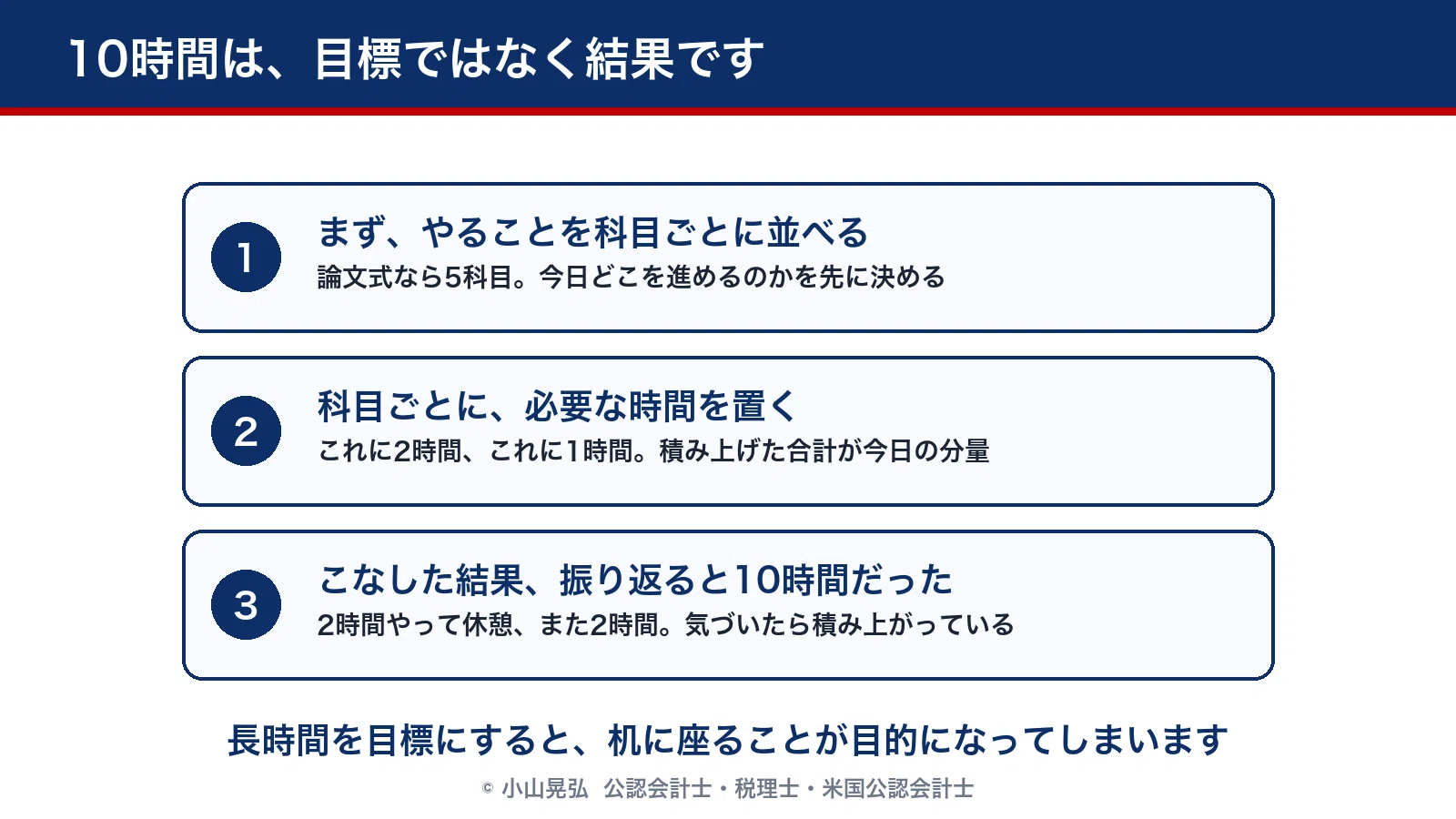 長時間勉強したい」と思った時点で、目的がずれています｜小山晃弘