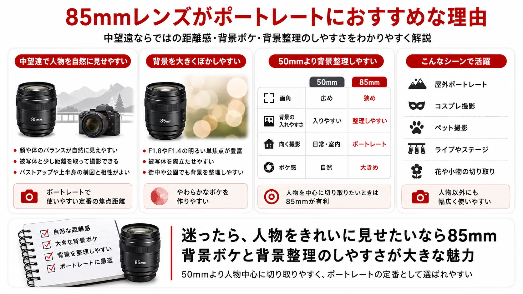 85mmレンズおすすめ15選｜ポートレート向け単焦点レンズの選び方を解説