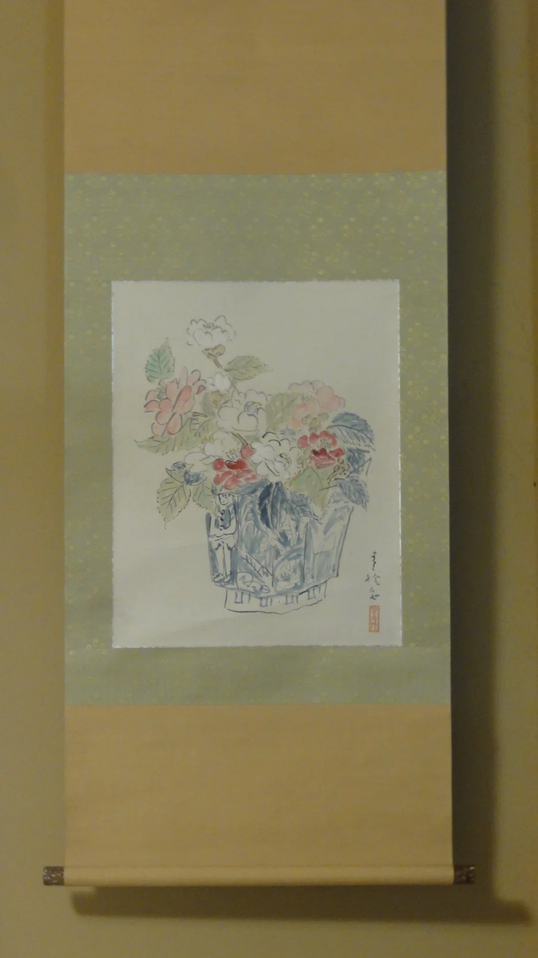 真作】絵画 津田青楓 日本画8号 かきつばた 上品な和の花画 Z10 真作