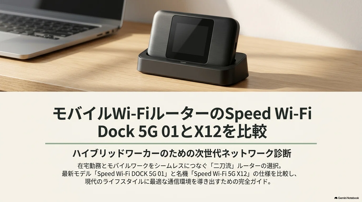 モバイルWi-FiルーターのSpeed Wi-Fi Dock 5G 01とX12を比較｜「徹底