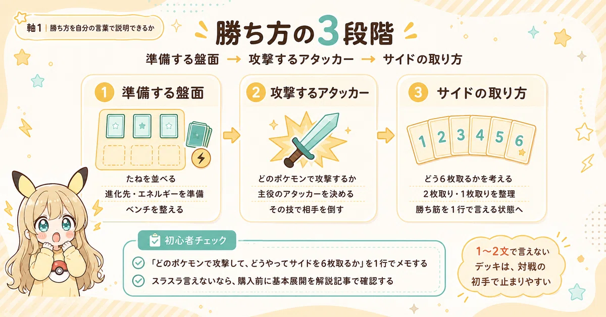 ポケカ初心者が最初の1デッキを選ぶとき「強さ」より見るべき5つ|RIN|大人ポケカ初心者向け解説