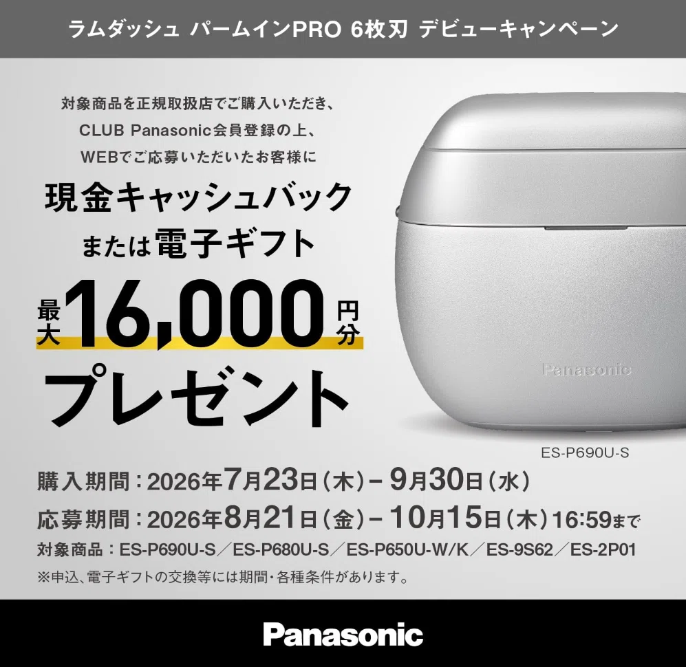 コレを待ってた！！！パナソニックの新型ラムダッシュ パームイン