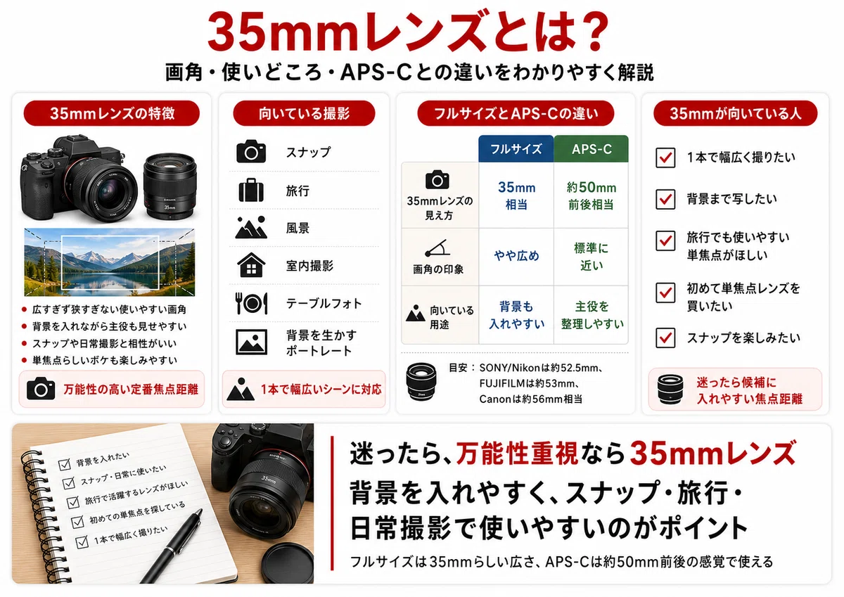 35mmレンズおすすめ15選｜スナップ・ポートレートに使いやすい単焦点を