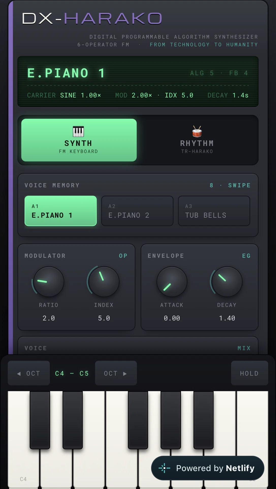 ブラウザ上に「DX7×TR-808」を作ってみた。スマホで鳴らせる80年代FM