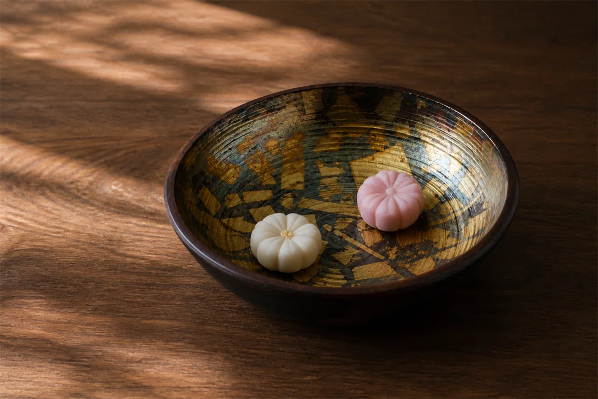 光をすくうような菓子器―平安象福「鳥鉢形」の箔絵｜EIKI Re:Finds