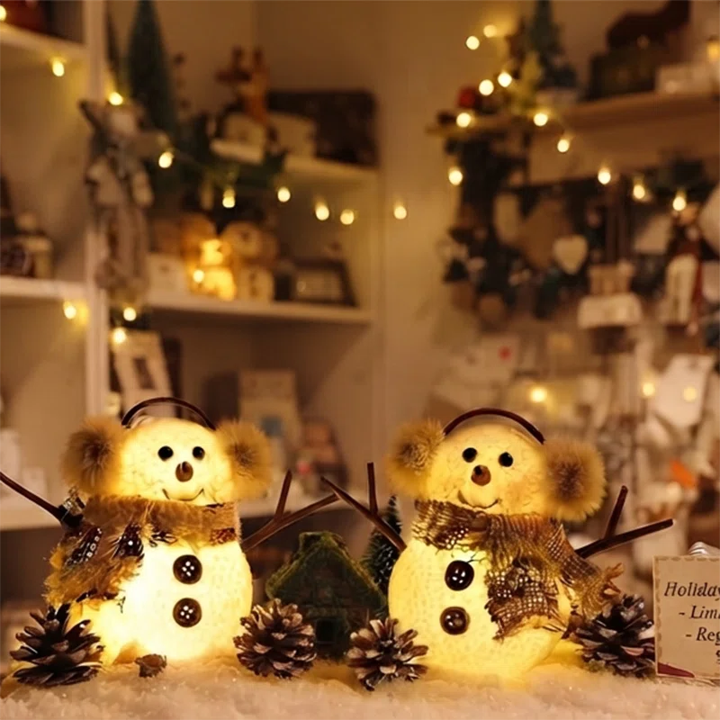 クリスマス売場を明るく演出する光る雪だるまオーナメント｜誉PRINTING